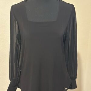 Calvin Klein Black Blouse with Classic Design
